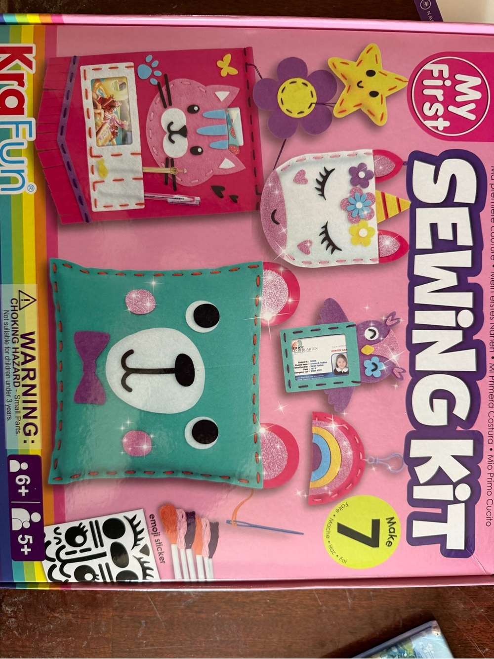 Sewing Kit - Kids Craft Set (Pink, Teal)